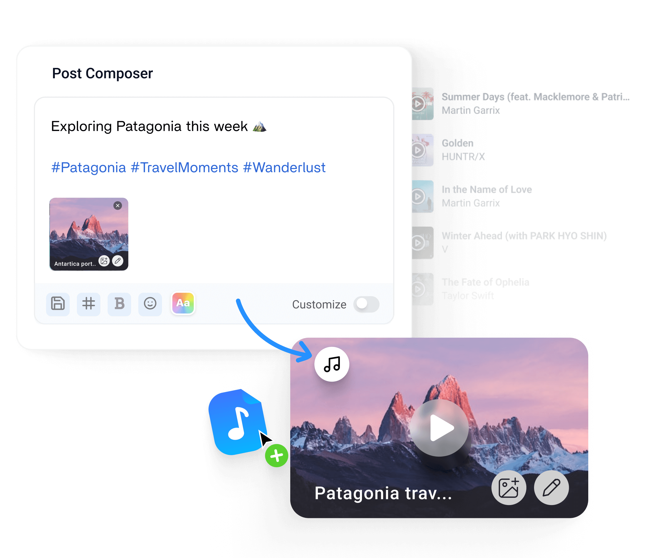 Seamless post composer integration