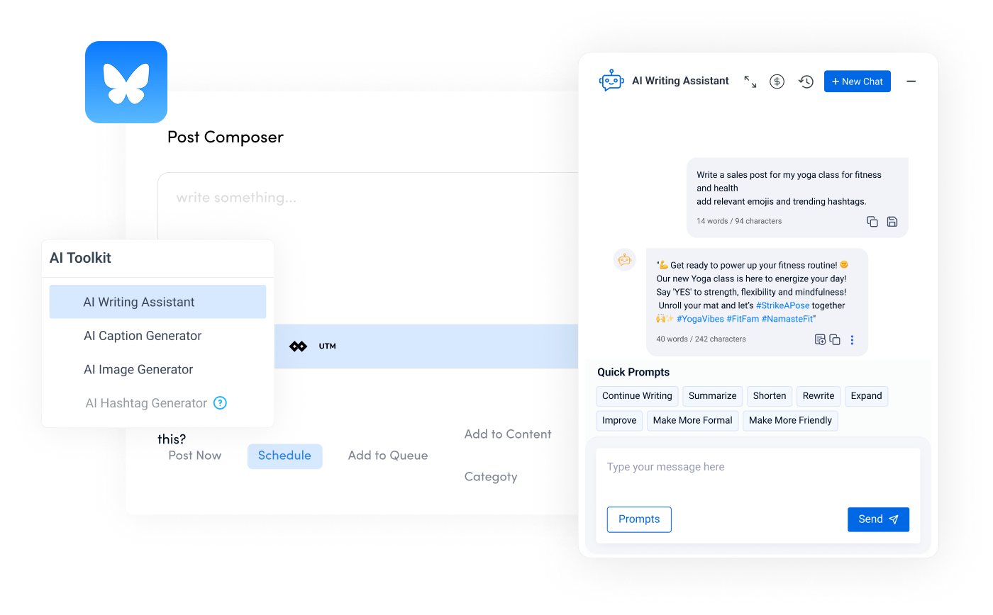 Create, enhance and post smarter with AI Assistant