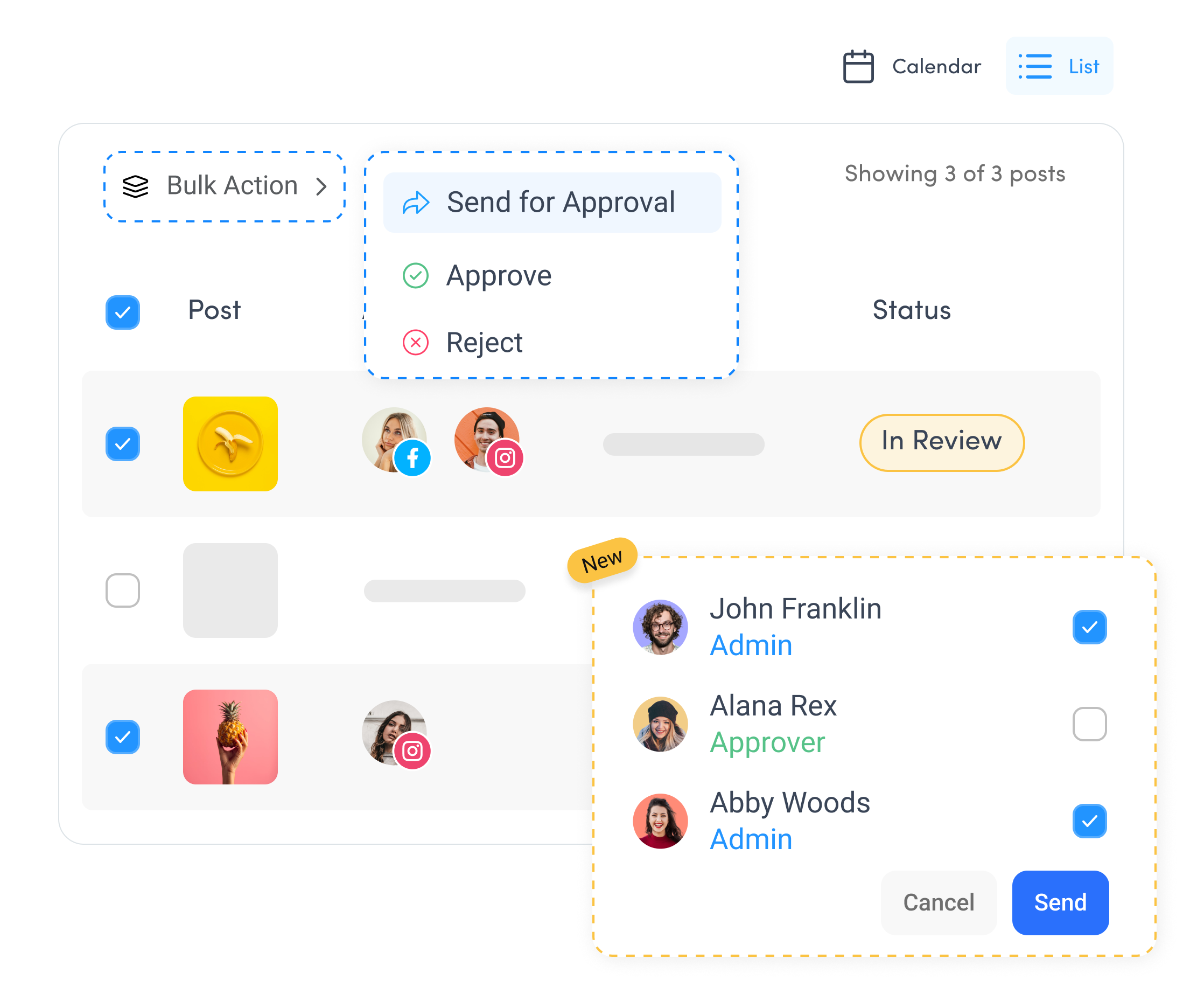 Assign posts to the right approvers
