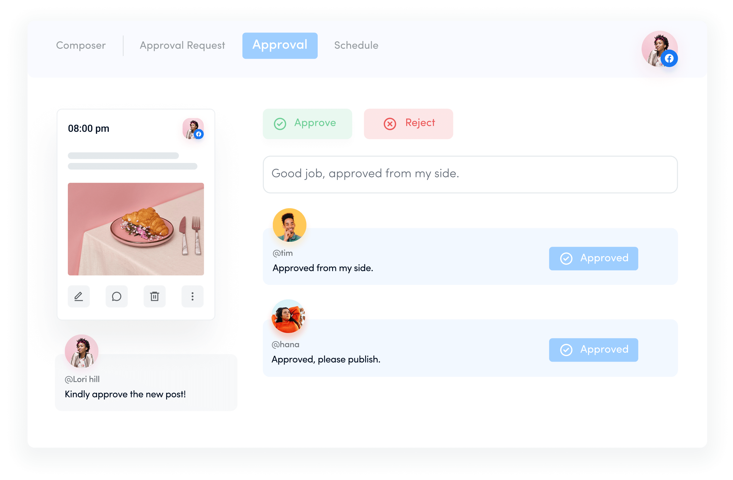 Team using internal notes