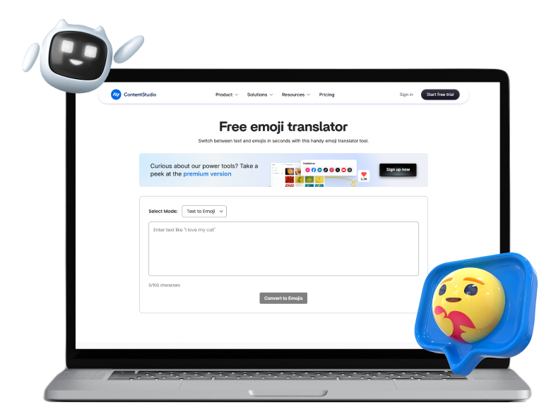 Free emoji translator